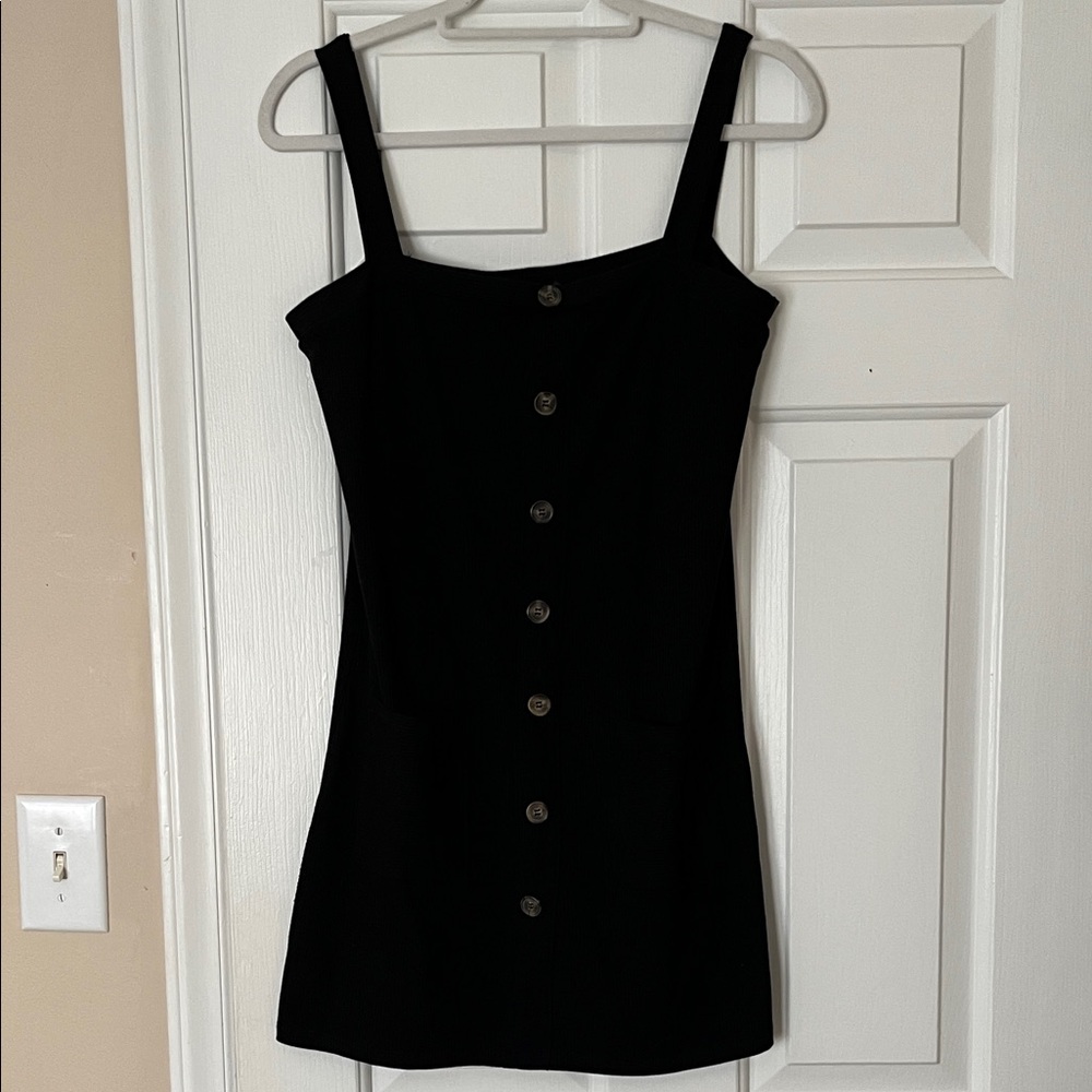 BNDI Black Button-Down Mini Dress